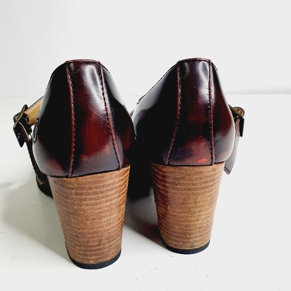 Dr Martens Diva Marlena 8 UK 10 US Leather High Heel Shoes Cherry Red RARE - Picture 8 of 12